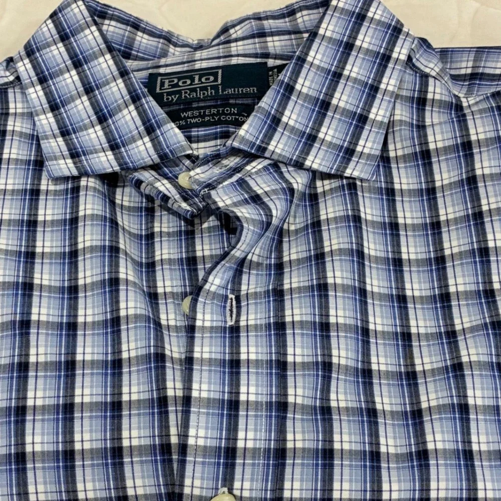 Polo by Ralph Lauren Westerton XL Mens Plaid Two-Ply Cotton Button Down Shirt